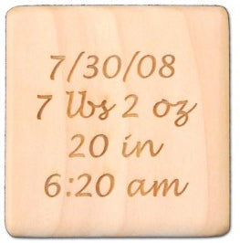 personalized hebrew birth block