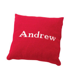 personalized knit name pillow 10x10