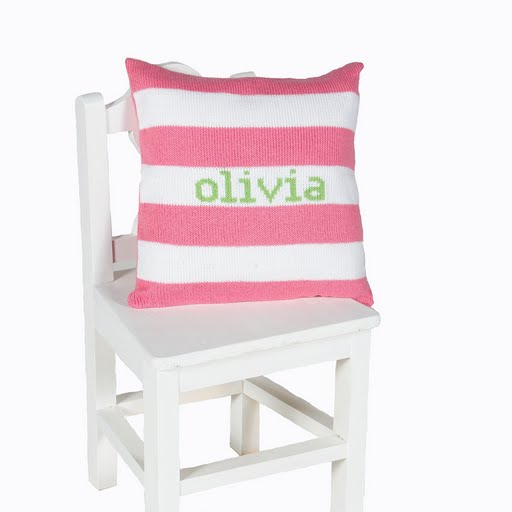 personalized knit name pillow 10x10