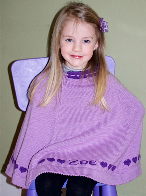 personalized knit poncho