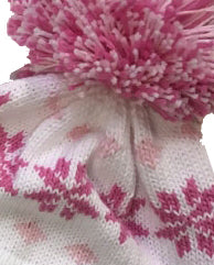 personalized knit snowflake ear flap hat