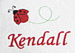 personalized ladybug bib