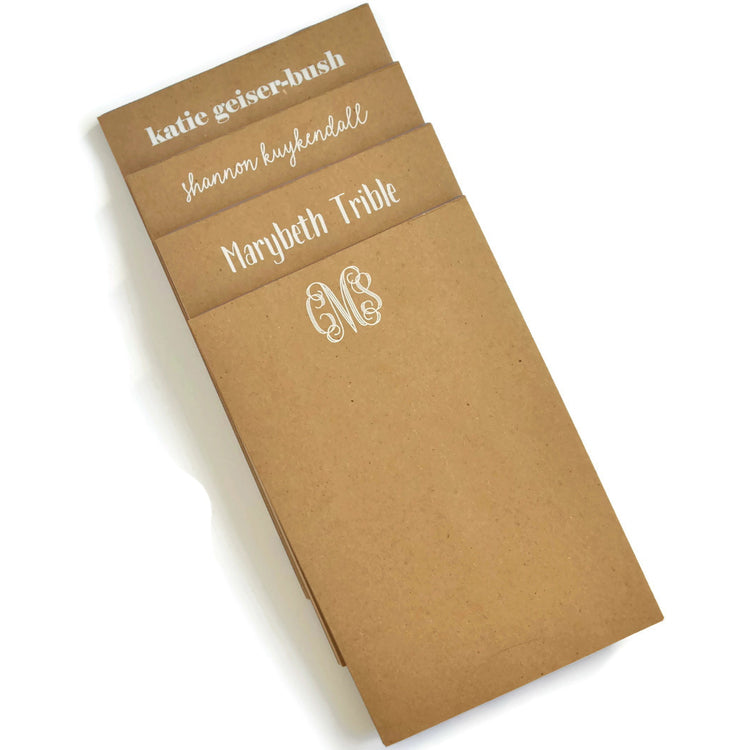 Personalized Large Kraft Note Pad