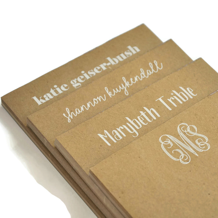 Personalized Letter Kraft Note Pad
