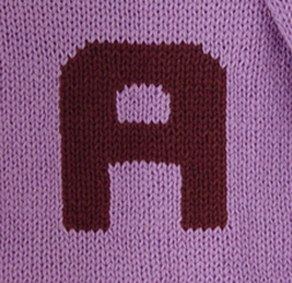 personalized letter sweater and hat set