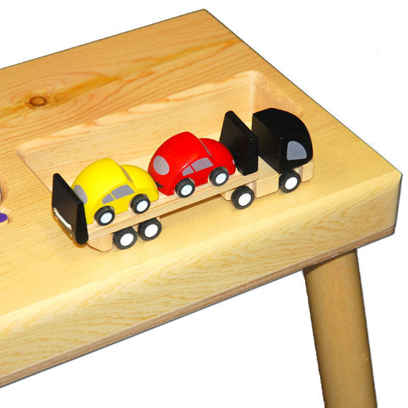 personalized name puzzle stool with car carrier