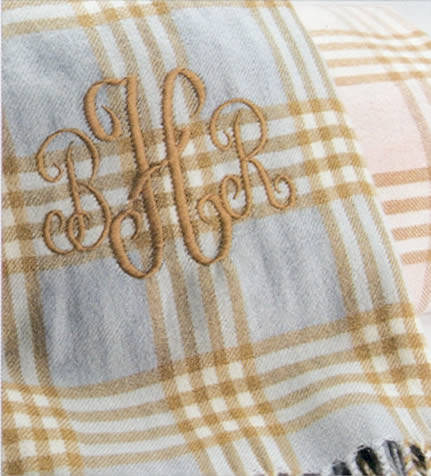 personalized plaid baby blanket