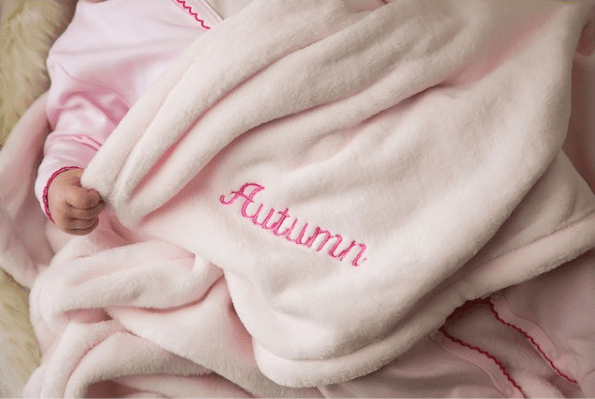 personalized plush micro fleece baby blanket