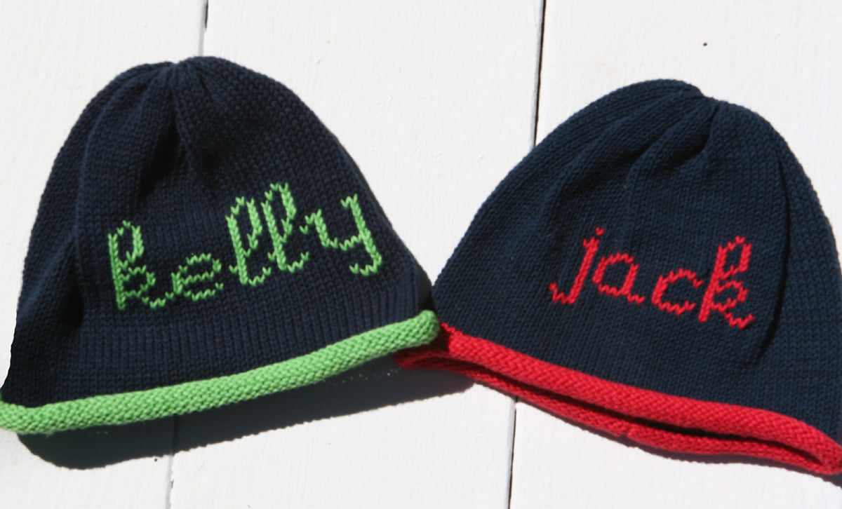 scribble script beanie