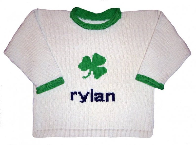 personalized shamrock luck sweater