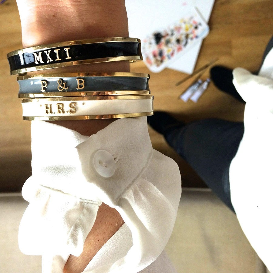 personalized signature bangle