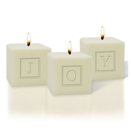 personalized single initial candle - 4" palm wax
