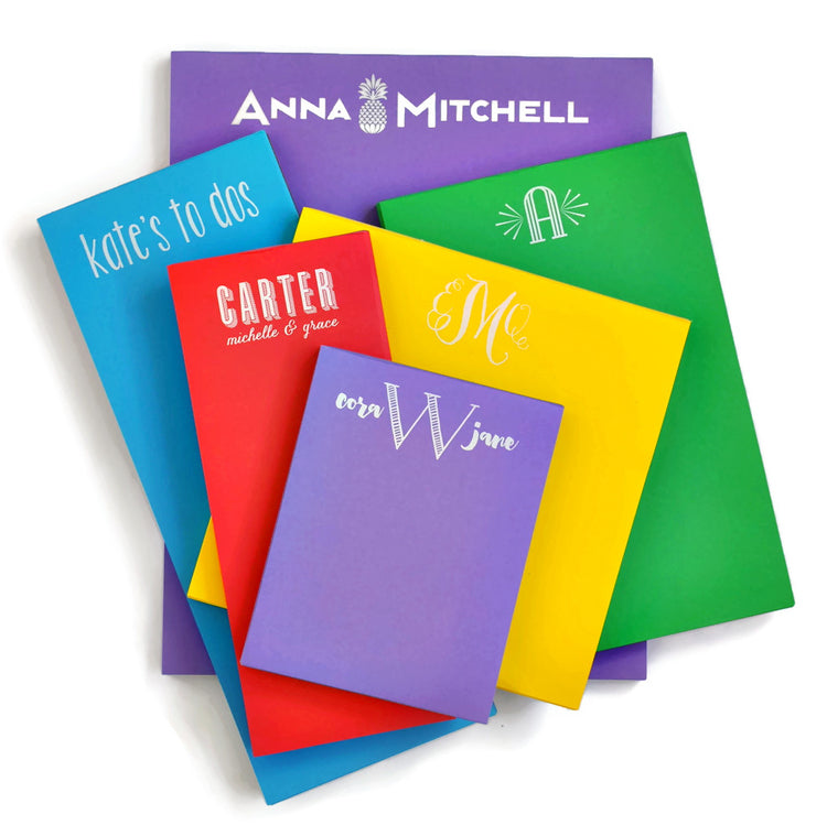 Personalized Square Primary Colors Note Pad