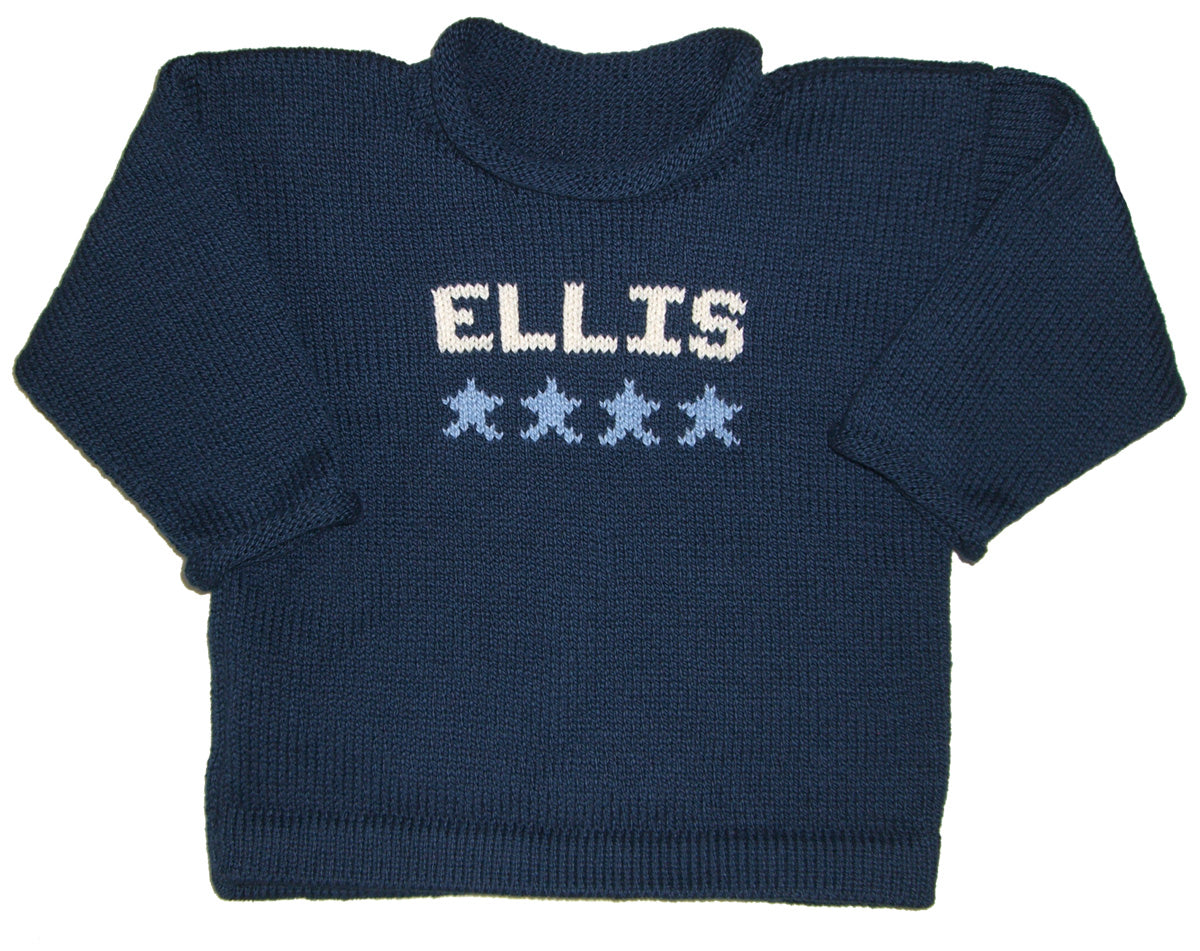 personalized stars name sweater