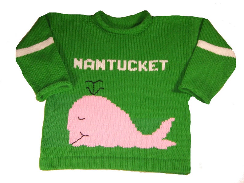 personalized whale pullover sweater