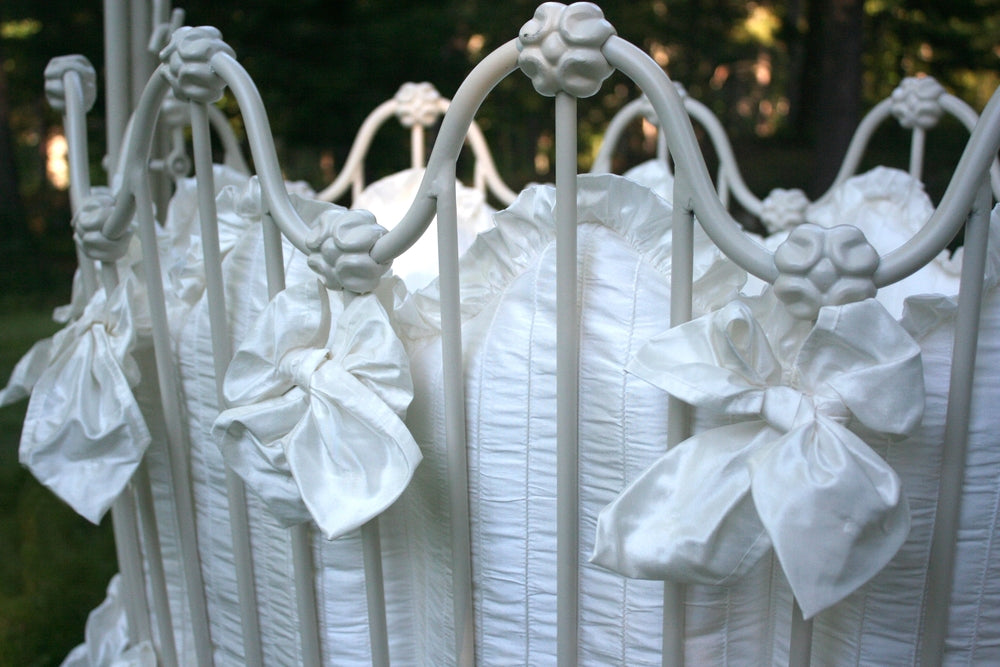 pintuck scalloped cradle linens  (contact us for pricing)