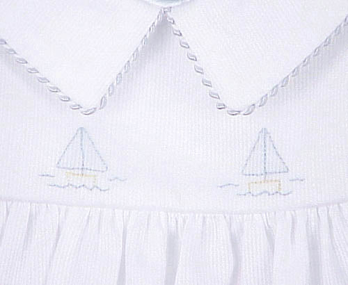 pique bubble with sailboat embroidery
