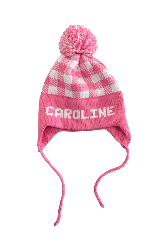 plaid ear flap hat