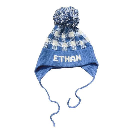 plaid ear flap hat
