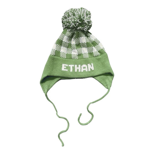 plaid ear flap hat