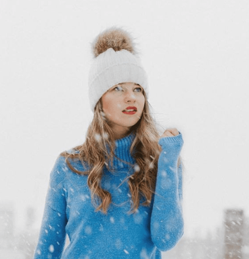 fur pom pom hat