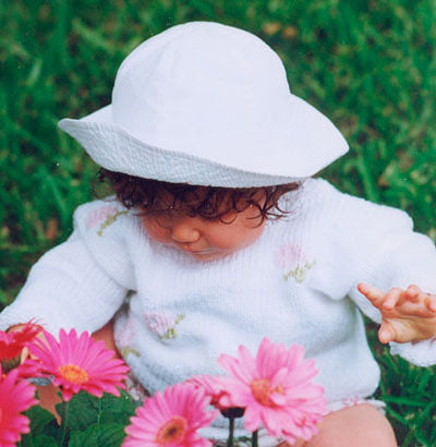 posies cotton pocket sweater