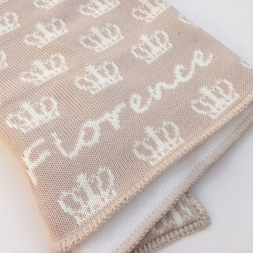 princess crown baby blanket (several colors available)