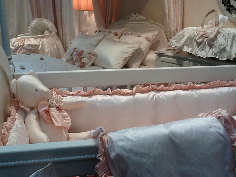 provence silk crib bedding by lulla smith  (contact us for pricing)