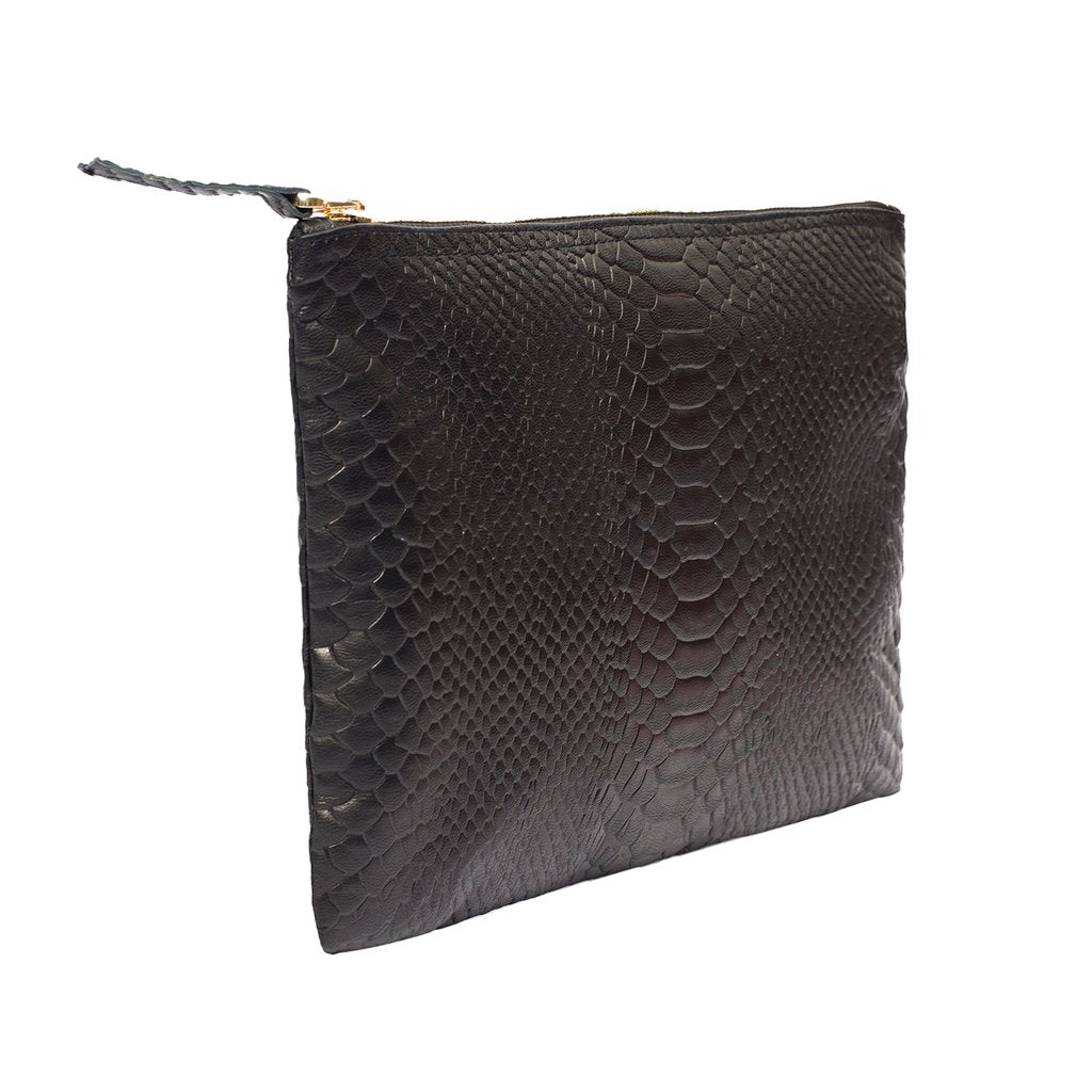 Python Flat Clutch (Embossed with Monogram)