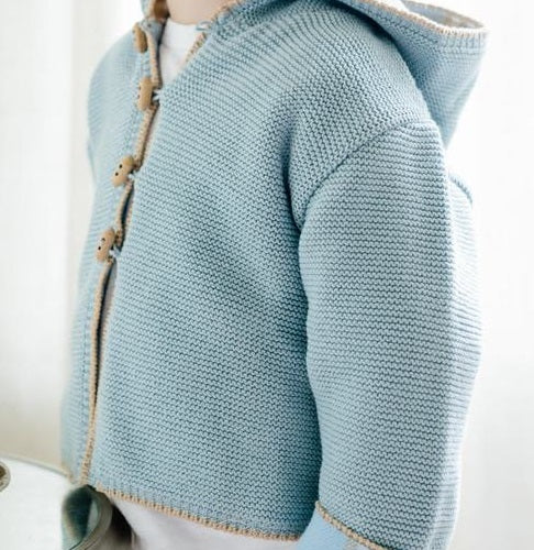 quilted cotton hoodie with plaid lining