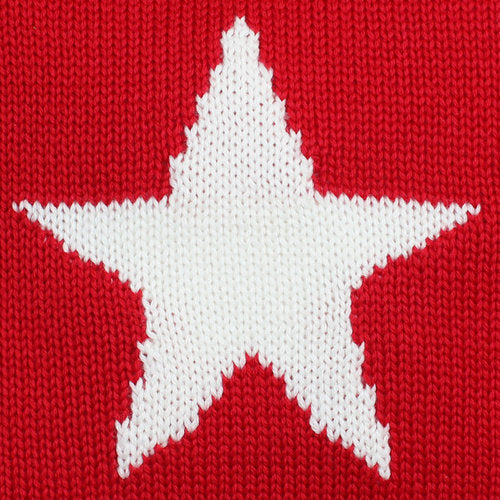 red and white stars baby blanket