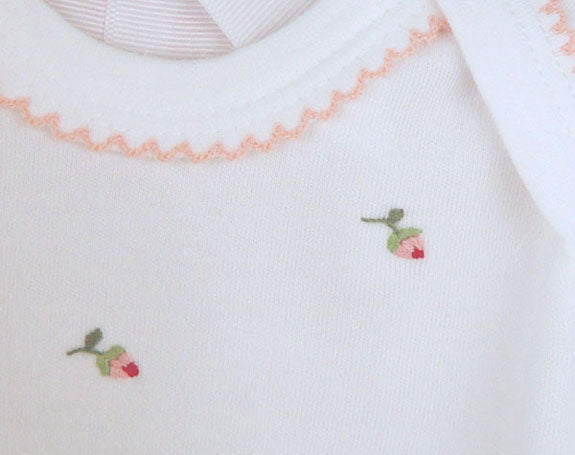 rosebuds embroidered layette set by gordonsbury