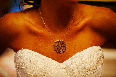 script monogram necklace