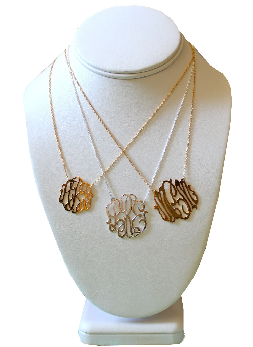 script monogram necklace