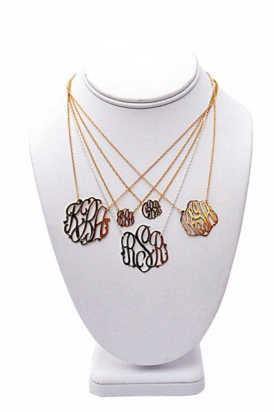 script monogram necklace