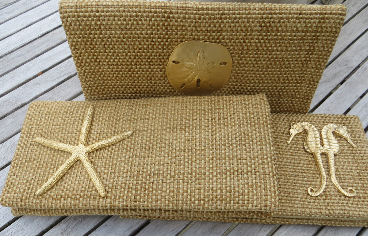 seaside clutch with casting (golden grass)