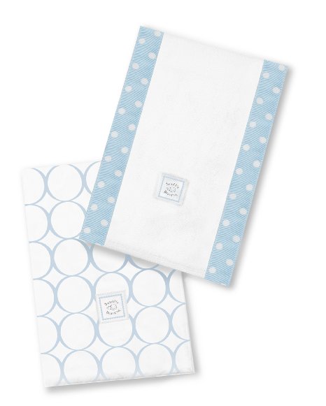 ultimate swaddling blanket by swaddle designs - pastel blue mod on white