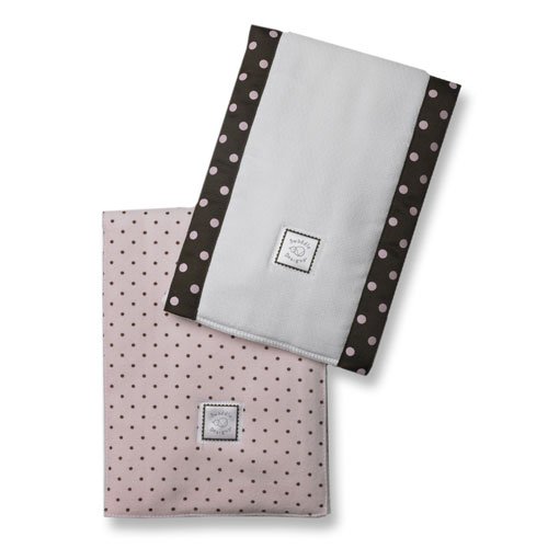 ultimate swaddling blanket by swaddle designs - pink with brown dots