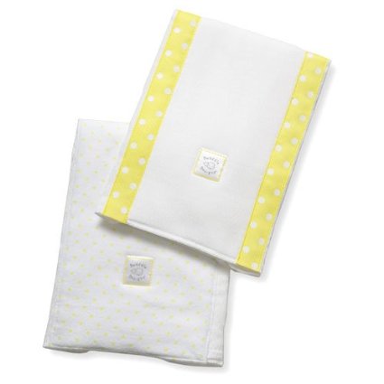 ultimate swaddling blanket by swaddle designs - white with yellow dots