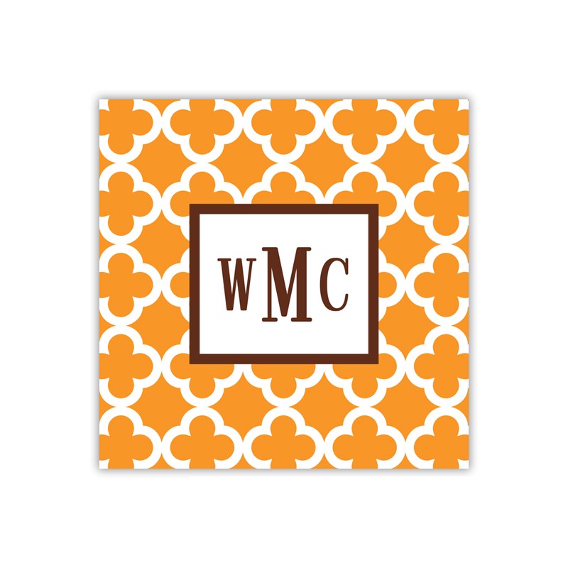 bristol tile tangerine square paper coaster set of 50