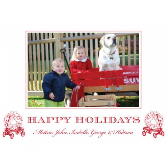 red wagon holiday cards