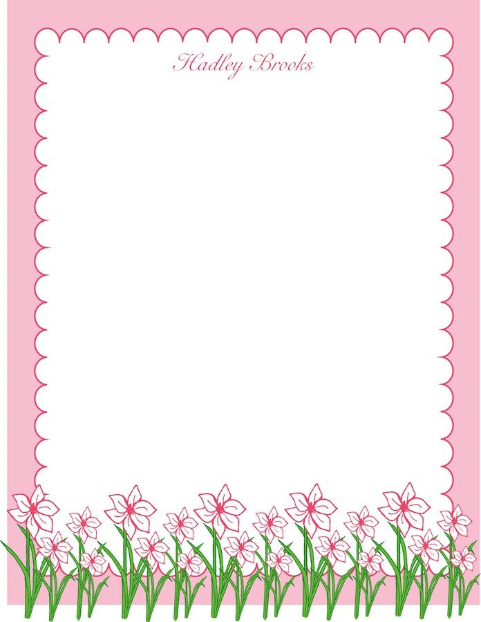 spring garden children's stationary