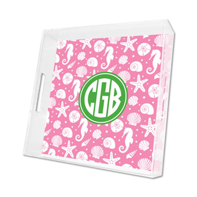 jetties bubblegum lucite tray - square