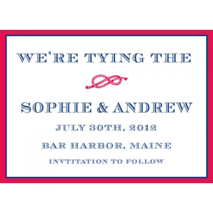 nautical knot rehearsal dinner invitation