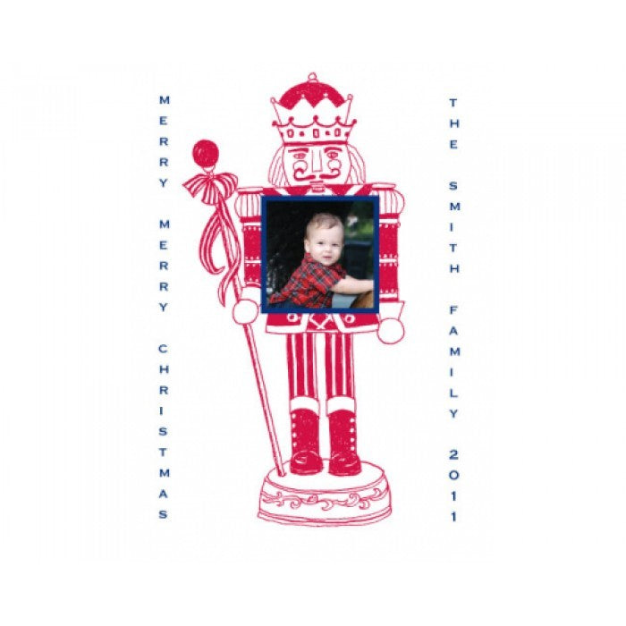 red nutcracker holiday cards