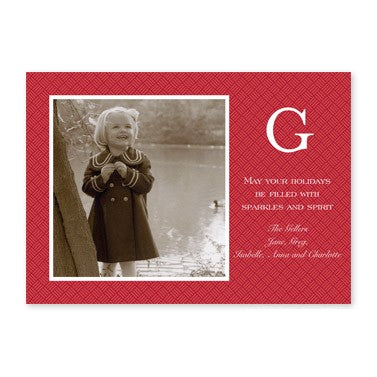 boatman geller basketweave red photocard