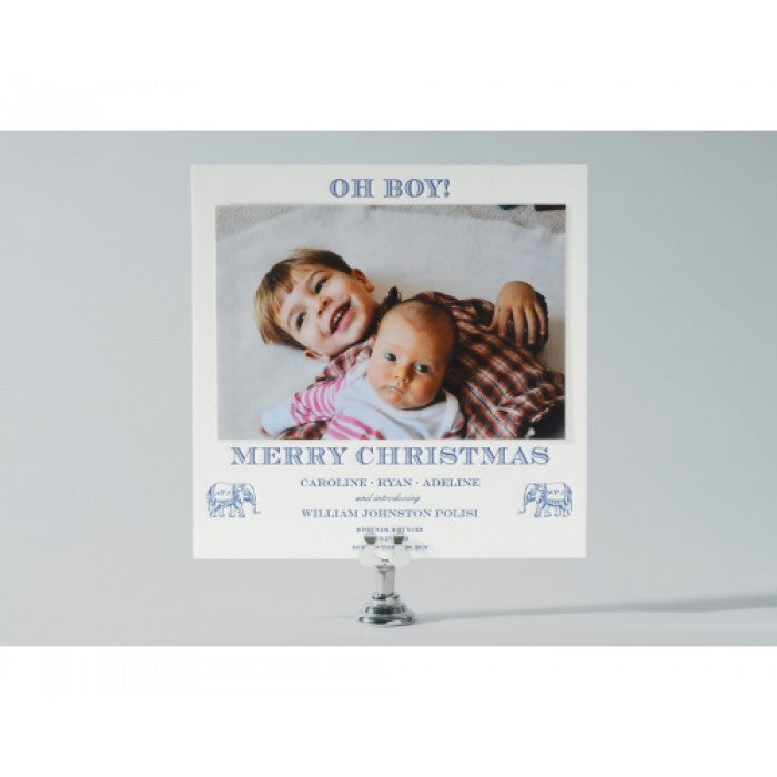 oh boy holiday card