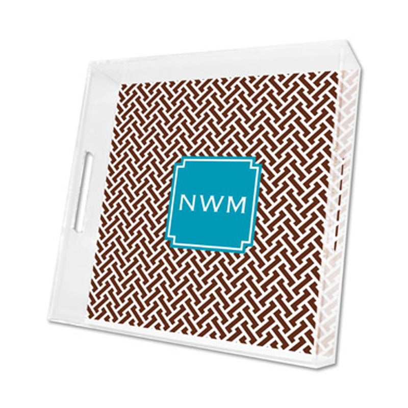 stella chocolate lucite tray - square