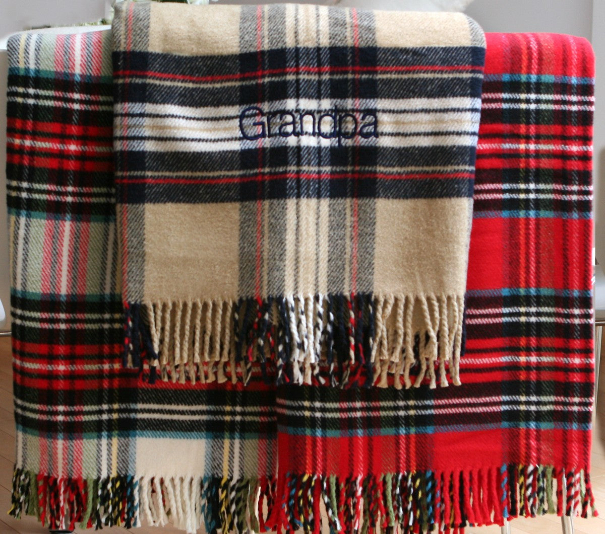 classic tartan plaid throw