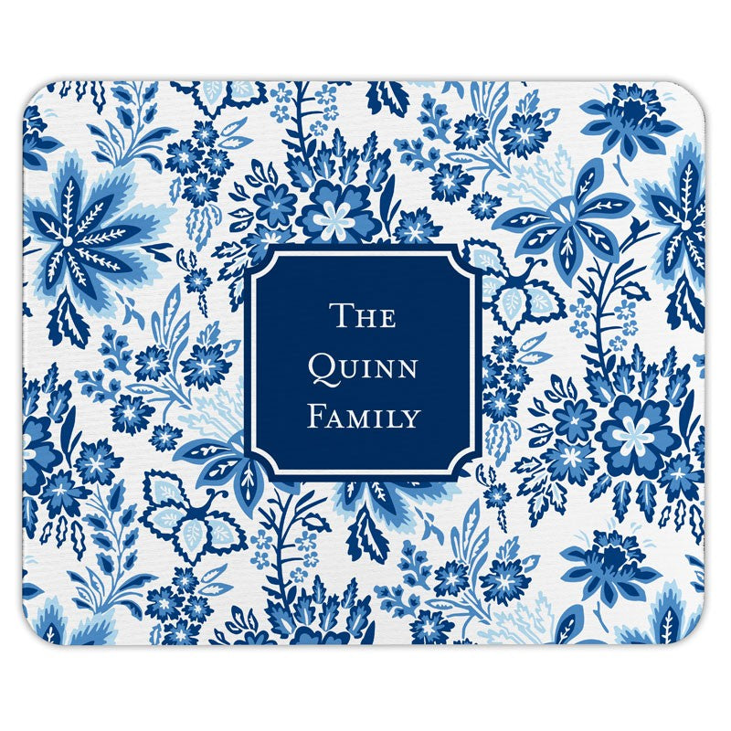 boatman geller classic floral blue mouse pad